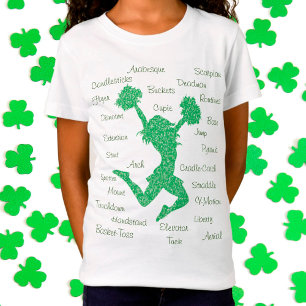 Cheerleading Terms Typography T-Shirt