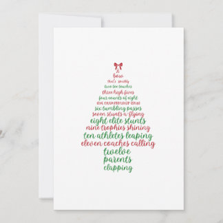 Cheerleading-Themed 12 Days of Christmas Card