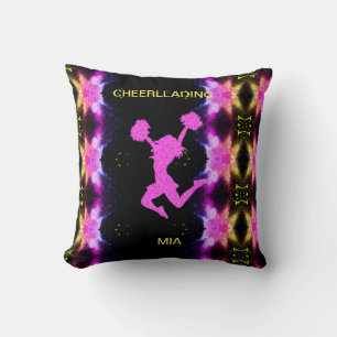 Cheerleading throw pillow  Custom name.