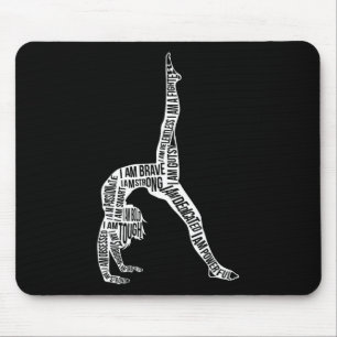 Cheerleading Tumbling Flip Acrotic Girls Design Gy Mouse Mat