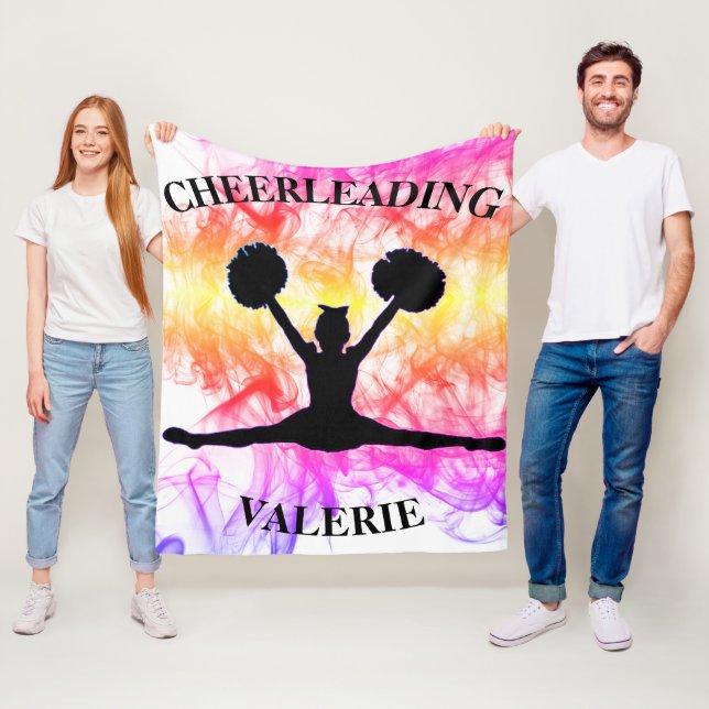 Cheerleading Watercolor Fleece Blanket (In Situ)
