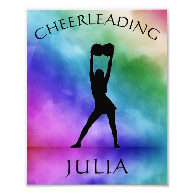 Cheerleading Watercolor  Photo Print (Front)