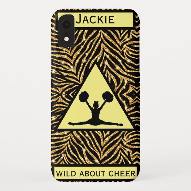 Cheerleading "Wild About Cheer" iPhone / iPad case (Back)