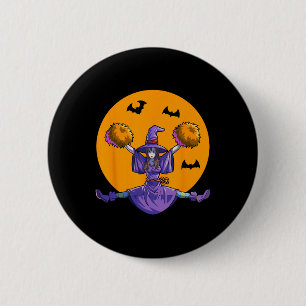 Cheerleading Witch Halloween Women Girls Cheer Hal 6 Cm Round Badge