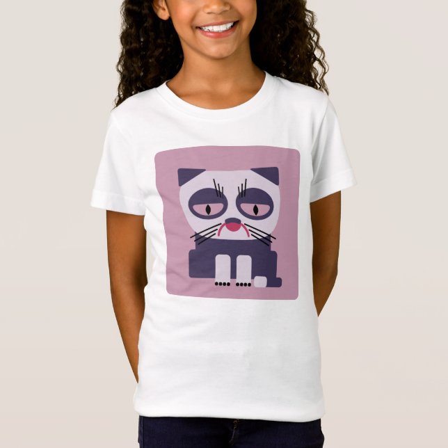 cheerless grumpy looking cat T-Shirt (Front)