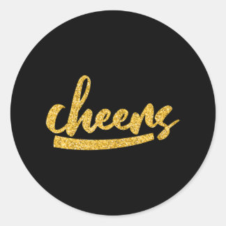 Cheers 2024 Happy New Year Funny New Year's Eve Classic Round Sticker