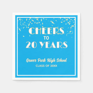 Cheers! 20 Year Class Reunion Napkin