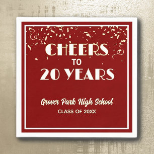 Cheers! 20 Year Class Reunion Napkin