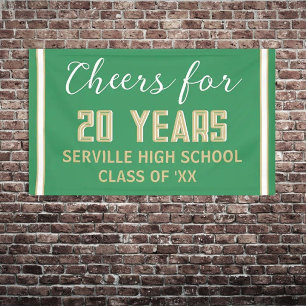 CHEERS 20 Years! CUSTOM Class Reunion banner