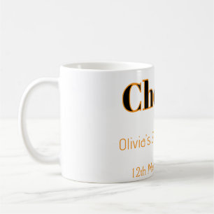 Cheers 21st birthday add name date simple minimal coffee mug