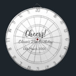 Cheers 21st birthday add name date simple minimal dartboard<br><div class="desc">Design</div>