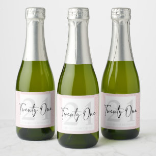 CHEERS 21ST BIRTHDAY, PARTY FAVOR SPARKLING WINE LABEL