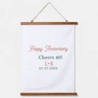 Cheers 40 happy anniversary orange green name date