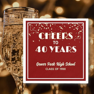 Cheers! 40 Year Class Reunion Napkin