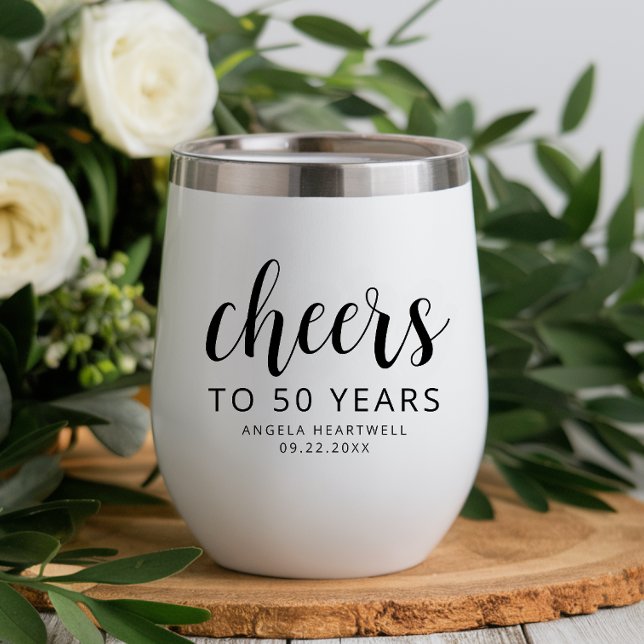 Cheers 50th Birthday Party Black Script (Creator Uploaded)