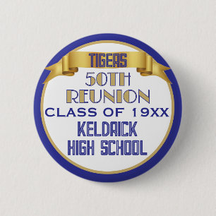Cheers! 50th Class Reunion custom  Button