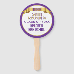 Cheers! 50th Class Reunion custom Hand Fan