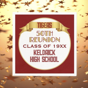 Cheers! 50th Class Reunion custom party Napkin