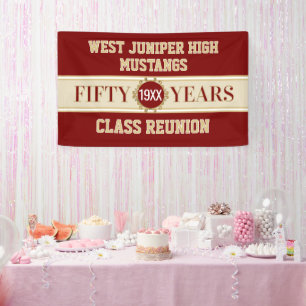 Cheers! 50th Reunion Celebration Banner