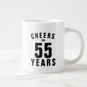Cheers 55th Birthday mug gift for him or her