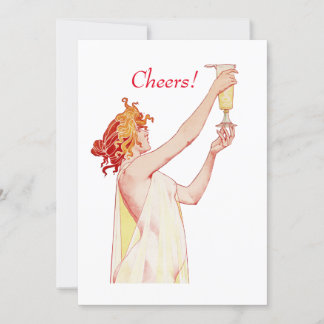 Cheers, a toast to you raising a glass, invitation