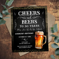 Cheers and Beers 30th Birthday Party Budget