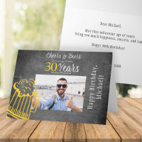 Cheers and beers 30th men birthday custom photo