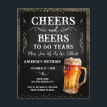Cheers and Beers 60th Birthday Party Budget<br><div class="desc">Cheers and Beers Birthday Invitations. Easy to personalise. All text is adjustable and easy to change for your own party needs. Chalkboard and rustic wood background elements. Fun Chalkboard swirls and flourishes. Watercolor beer mug. Invitations for him. Bar or backyard BBQ birthday design. Any age,  just change the text.</div>