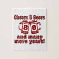 Cheers And Beers 80 Birthday Designs