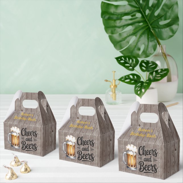 Cheers and Beers Adult Birthday Party  Favour Box (Multiple)