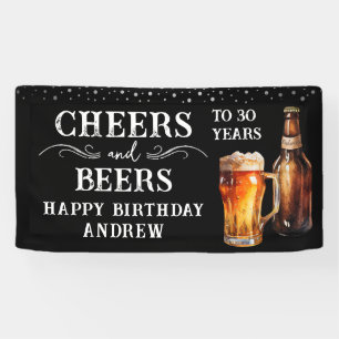 Cheers and Beers Birthday Banner