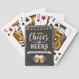 Cheers and Beers Birthday Playing Cards