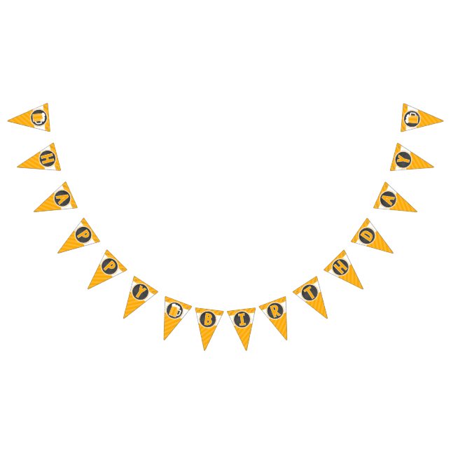 Cheers and Beers Happy Birthday Banner | Bunting (All)