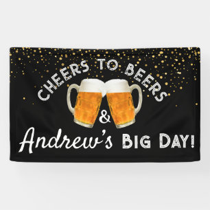 Cheers and Beers & [Name]’s Big Day Rustic  Banner