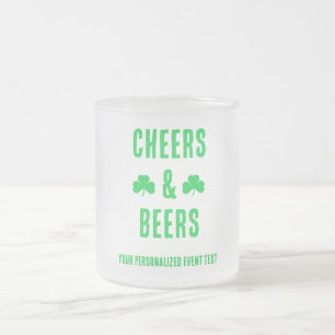 Cheers and Beers Party Event Frosted Glass Coffee Mug