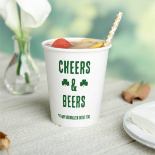 Cheers and Beers Party Event Paper Cups