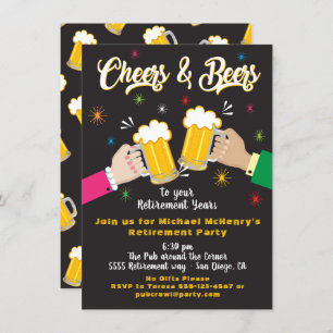 Cheers and Beers Retirement Party Invitation