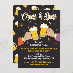 Cheers and Beers Retirement Party Invitation