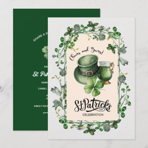 Cheers and Beers. St. Patrick's Celebration Invita Invitation