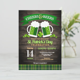 Cheers and Beers St. Patrick's Day Party Invitation