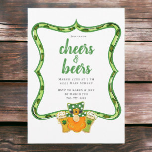 Cheers and Beers St Patrick's Day Party Invitation