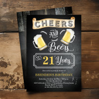 Cheers and Beers to 21 Years Birthday Party