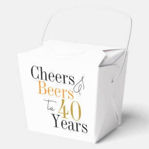 Cheers and beers to 40 years Birthday Party Favour Box