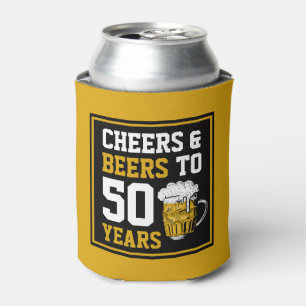 Cheers and beers to 50 Years 50th birthday Can Cooler