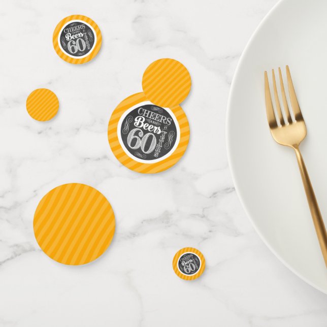 Cheers and Beers to 60 Years Table Confetti (Group)