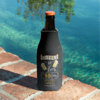 Cheers and Beers to 80 Years Birthday Party Bottle