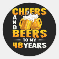 Cheers And Beers To My 48 Years 48th Birthday Gift