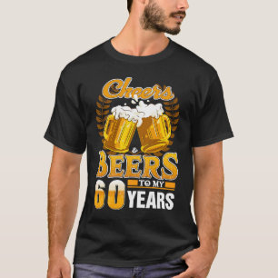 Cheers And Beers To My 60 Years 60th Birthday Bee T-Shirt