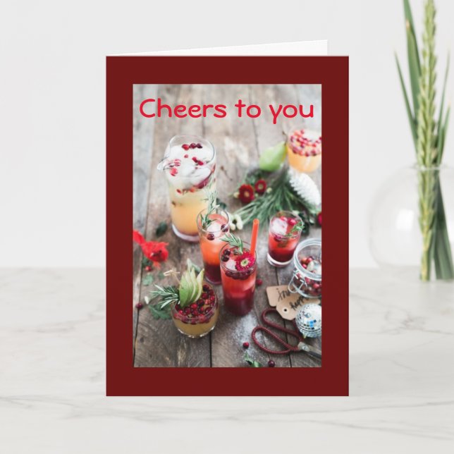 **CHEERS AND HAPPY HOLIDAYS TO YOU**  HOLIDAY CARD (Front)