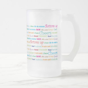 Cheers_Around The World tall frosted glass Frosted Glass Beer Mug